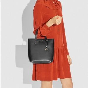 Coach Central shopper tote bag black and burgundy